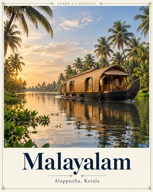 Malayalam, illustrated by Kerala