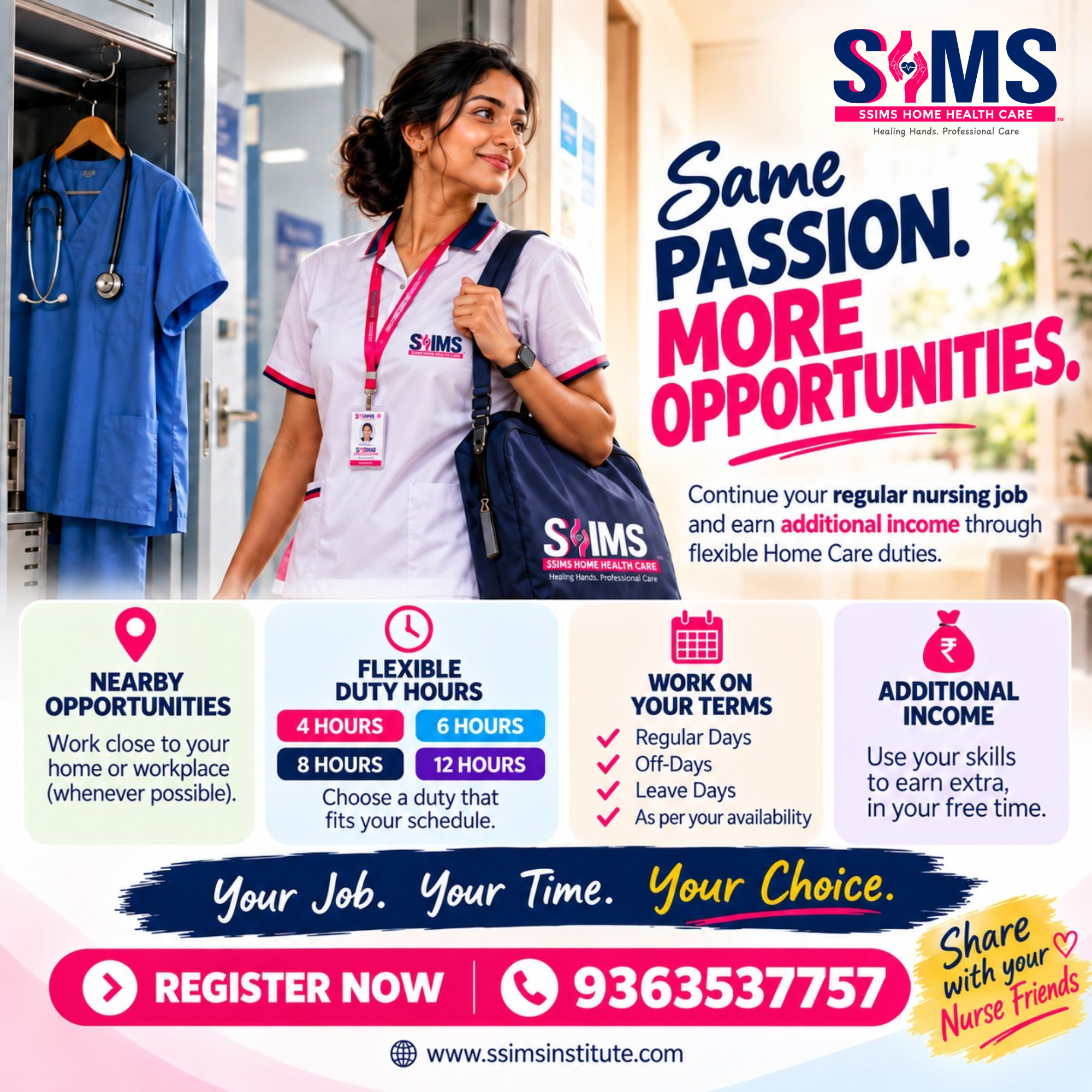 Flexible Shift Home Nursing Jobs in Chennai – Work on Your Off-Days & Leave Days — job poster