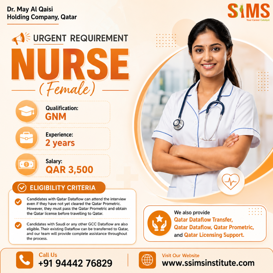 Female Nurse — Gulf job poster