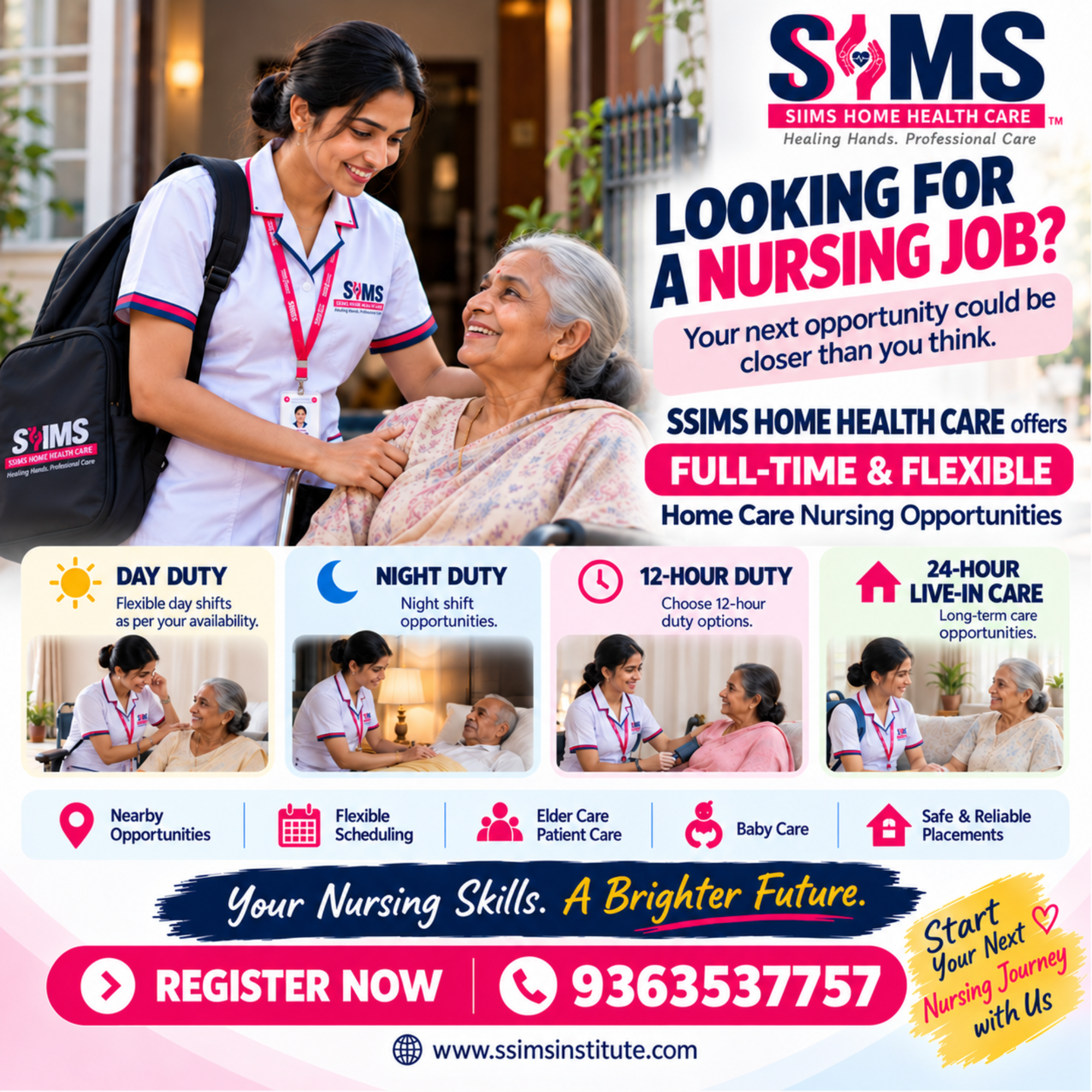 Home Care Nurse Jobs in Chennai – Full-Time & Flexible, Elder Care and Baby Care — job poster