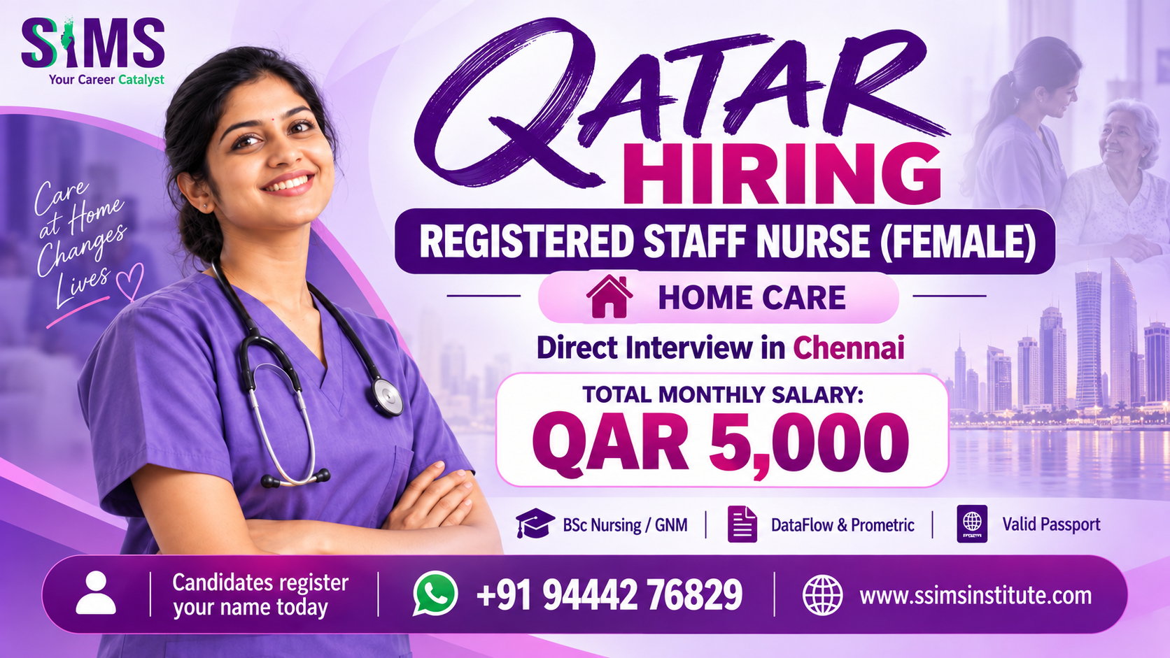 Qatar Hiring - Registered Staff Nurse - SSIMS