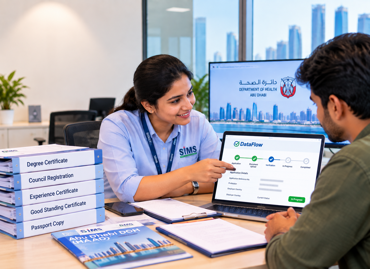 DataFlow document verification process for Gulf healthcare licensing