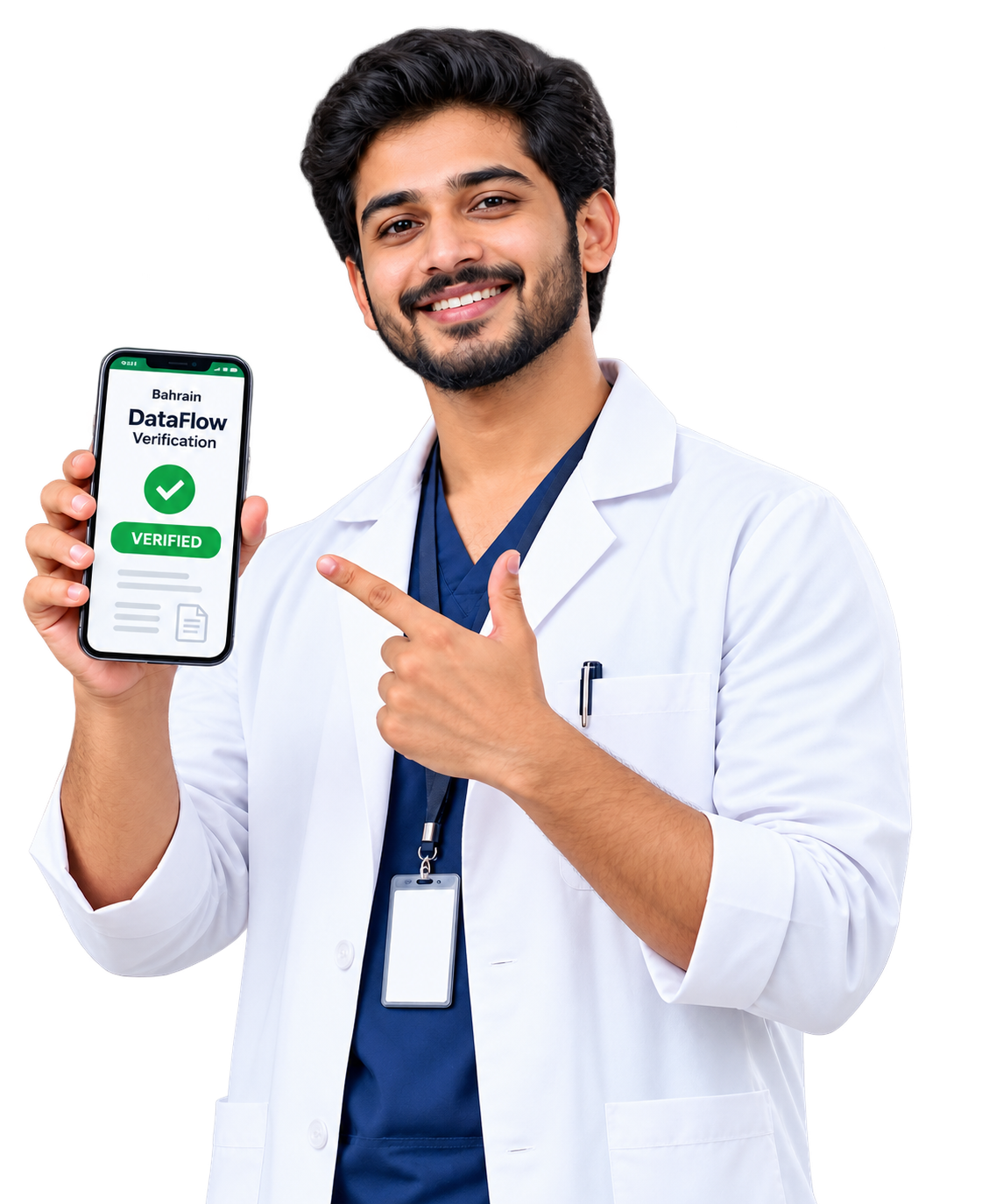 Healthcare professional preparing DataFlow verification with SSIMS