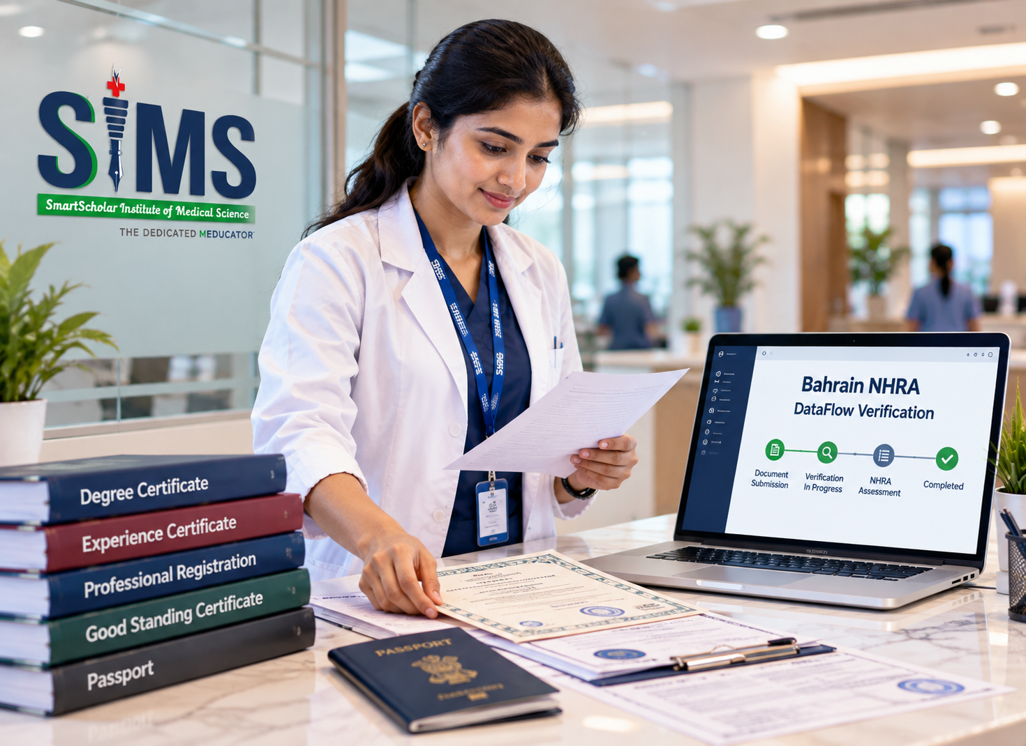 DataFlow document verification process for Gulf healthcare licensing