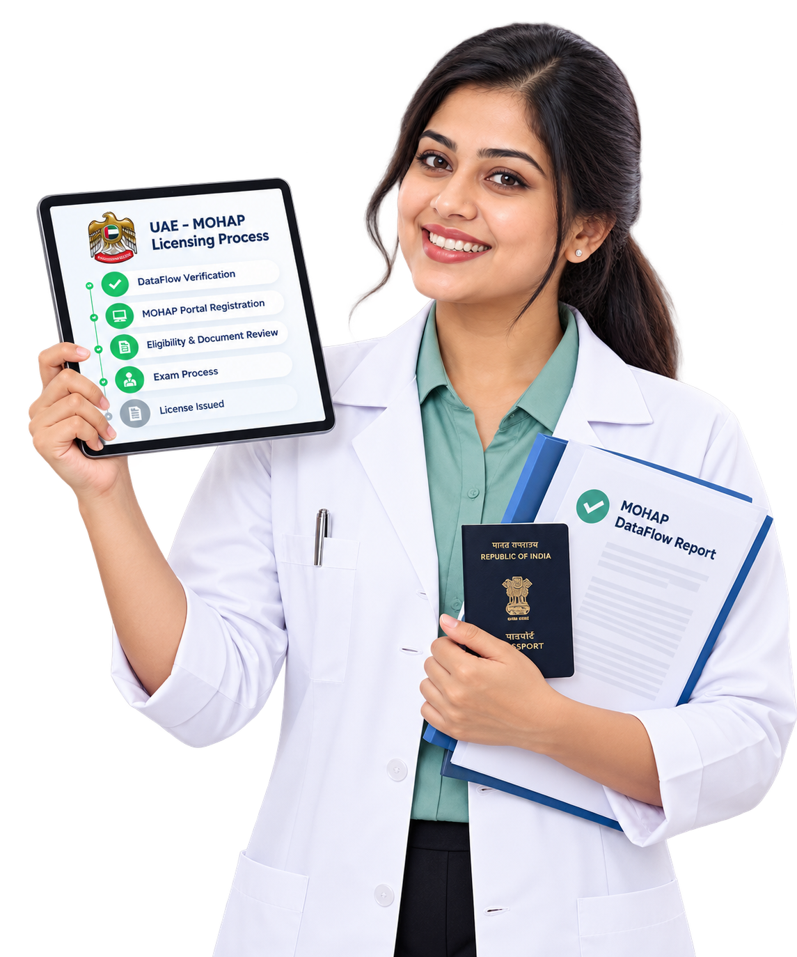 Healthcare professional preparing DataFlow verification with SSIMS