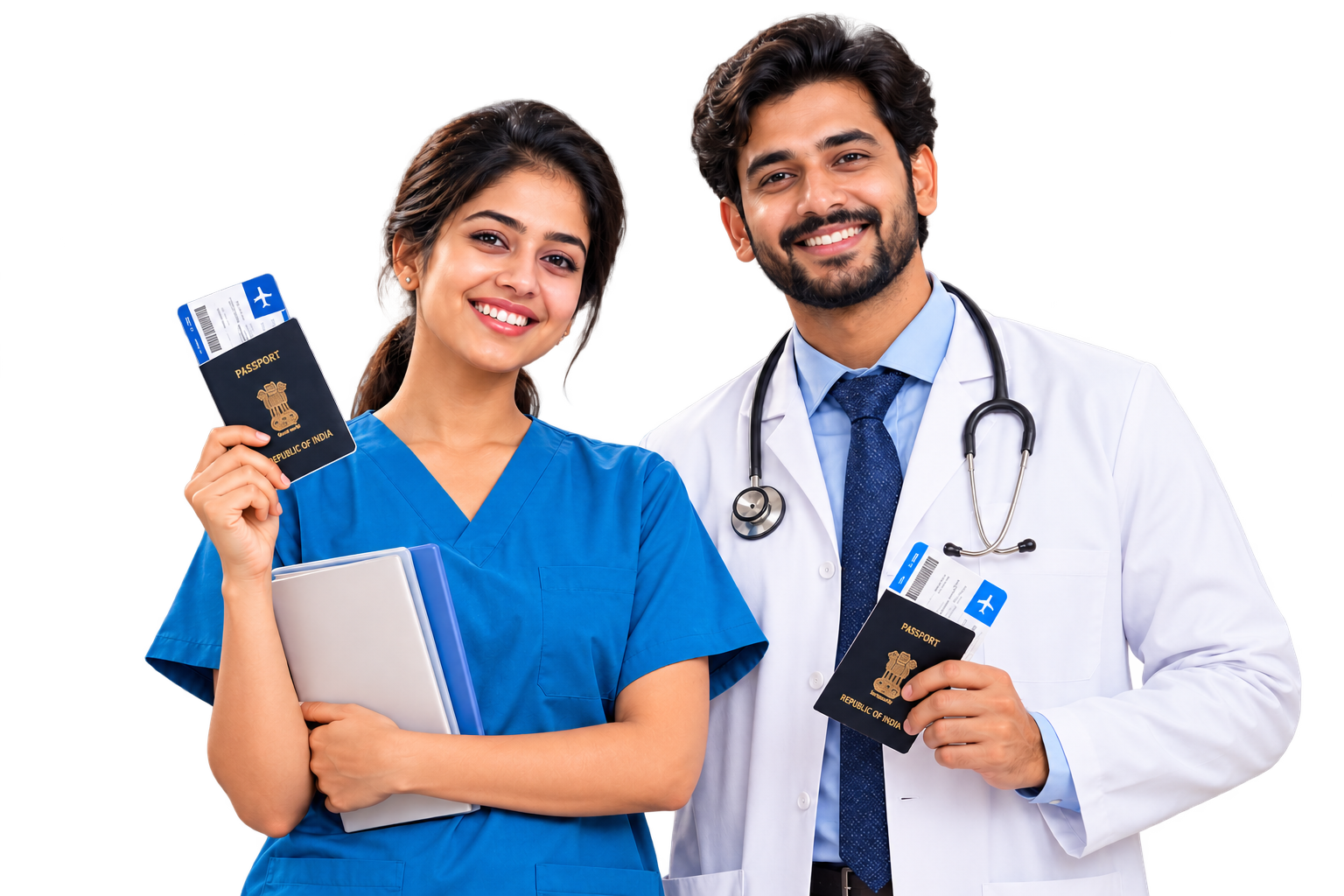 Indian nurse recruited for a Gulf healthcare job through SSIMS